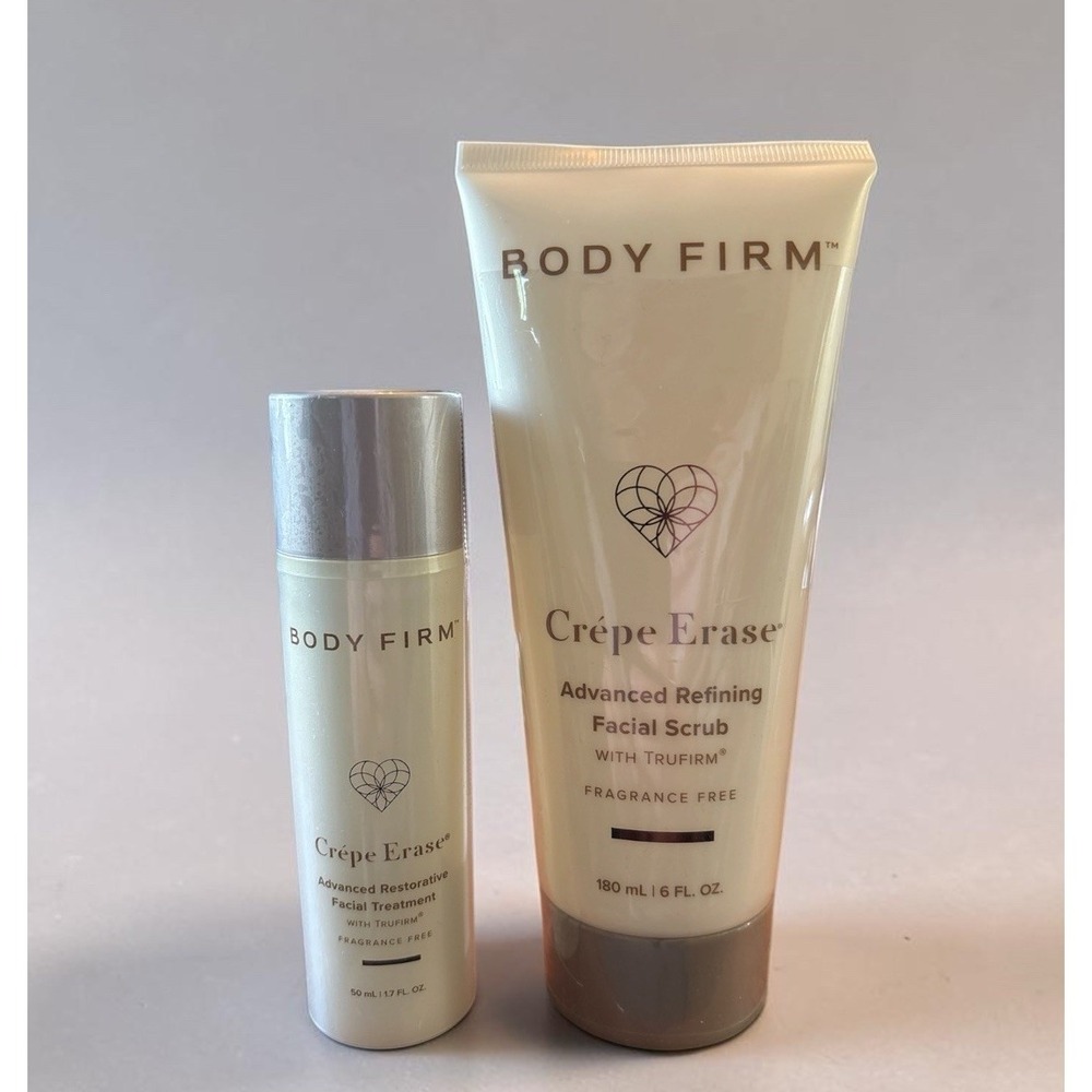 Body Firm Crepe Erase advanced refining scrub and facial treatment Sealed/New